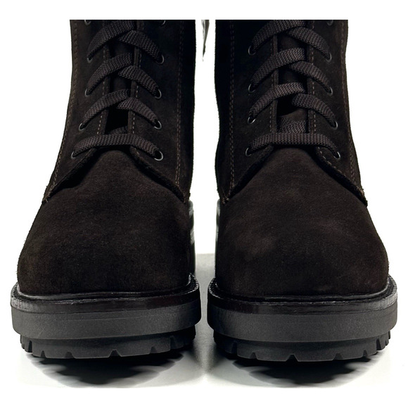 La Canadienne Brittany Dark Brown Suede Waterproof Lug Boot Womens 6M New $550 - Picture 4 of 14